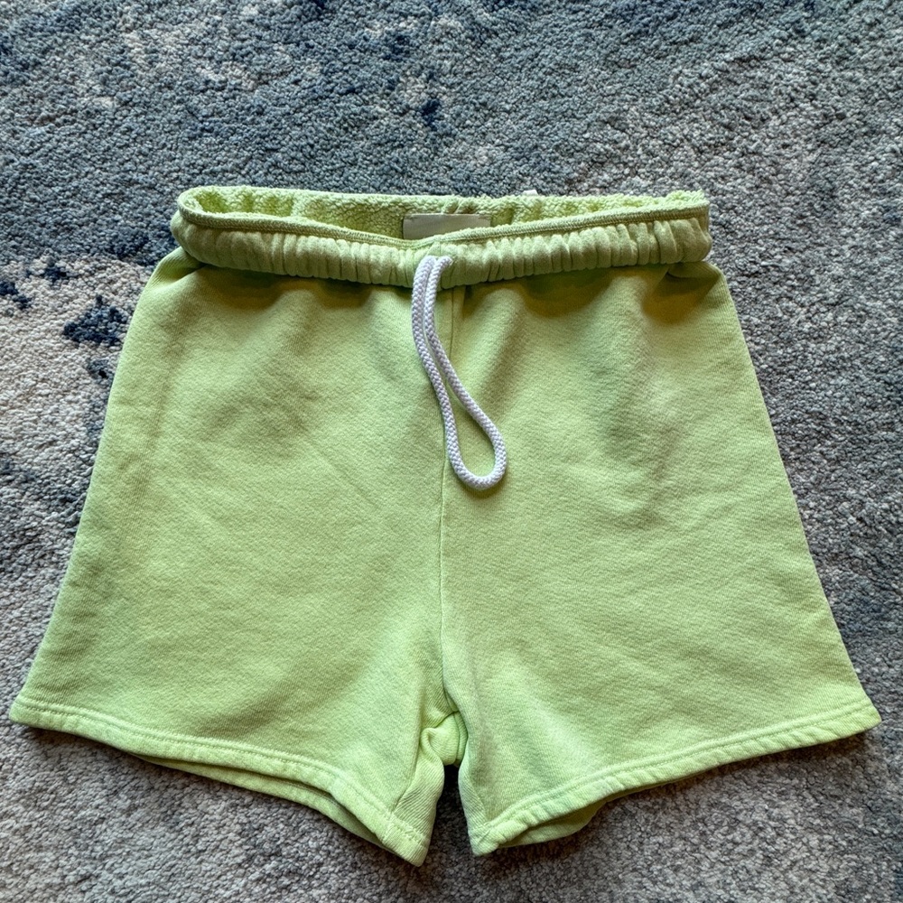 Joah Brown fitted sweat short - yellow - size xs/s